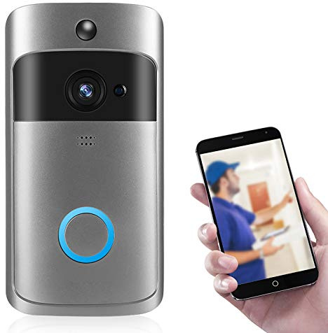 Drahtlose WiFi-Video-Klingel, HD-Kamera mit bidirektionaler Kommunikation und intelligente Türklingel mit PIR-Bewegungsmelder