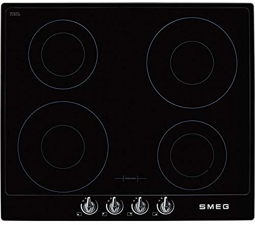 SMEG SI964NM, Piano cottura a induzione VICTORIA, Black frame + black glass (chrome knobs)