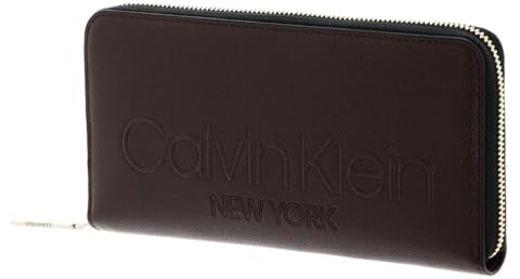 Calvin Klein Zip Around Wallet L Slate Brown