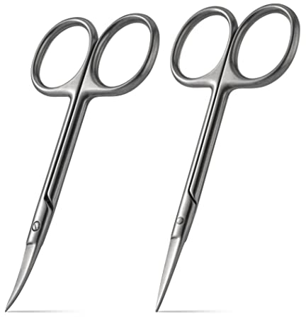 BEZOX 2 STÜCK Profi Nagelschere - Extra Scharfe Nagelscheren mit gebogener Schneide and Gerade Schneide