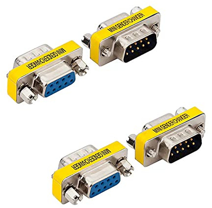 LuoQiuFa 4 Pack Rs232 Serial Cable 9 Pin DB9 Female to Female/Male to Male Gender Changer Coupler Adapter Connector