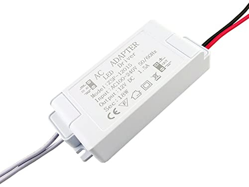 GERUI LED Transformator 12V, 18W | LED Treiber Netzteil 1.25A, 230V auf 12V DC, Konstante Spannung Schaltnetzteil Adapter, Für LED Lampen G4, MR11, MR16, GU5.3
