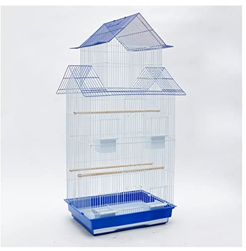 Käfig Für Papageiensittiche Sittich-Vogelkäfig Großer Edelstahl-Vogelkäfig Starling-Eisen-Papageienkäfig Geeignet for Canary Love Bird Pigeon Für Sittiche, Unzertrennliche, Graupapageien, Sitt