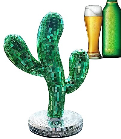 Geruwam Ornements de cactus | Ornements disco réfléchissants | Outil de décoration de boule disco pour les boîtes de nuit, les festivals et