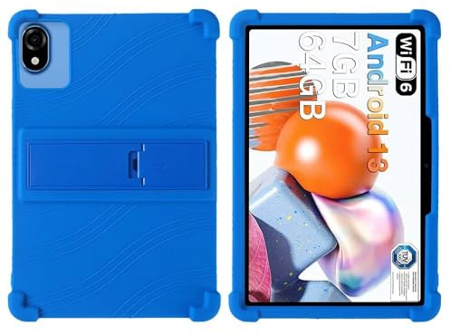FKQLH Hülle für DOOGEE U9 Tablet 10 Zoll, Stand Silikon kinderfreundliche Stoßfest Schützend Abdeckung Hüllen für DOOGEE U9 Tablet 10 Zoll, Dunkel Blau