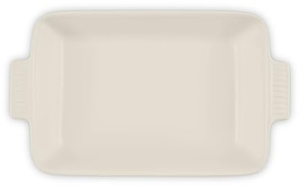Tower BO875001CRM Barbary & Oak Foundry Ceramic Rectangular Oven Dish with 1 Large and 1 Small Dish, Camembert Cream