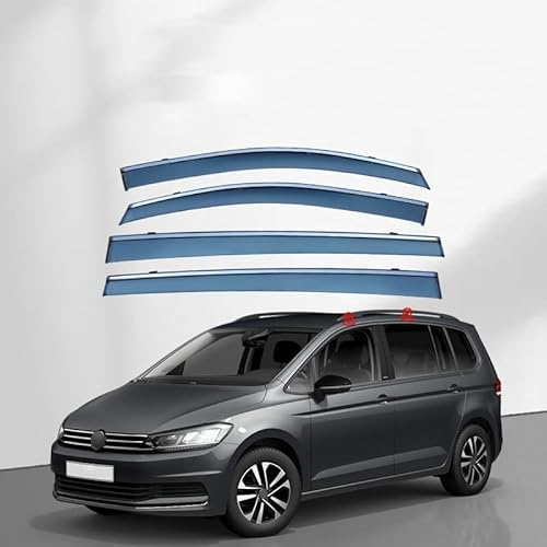 SUHNGE 1 Satz Windabweiser Regenabweiser für V.W T.o.u.r.a.n MK2-5T 2016-2024, Seitenscheiben Regenschutz Regenabweise, Autofenster Anklebbare Windschutz Deflektoren