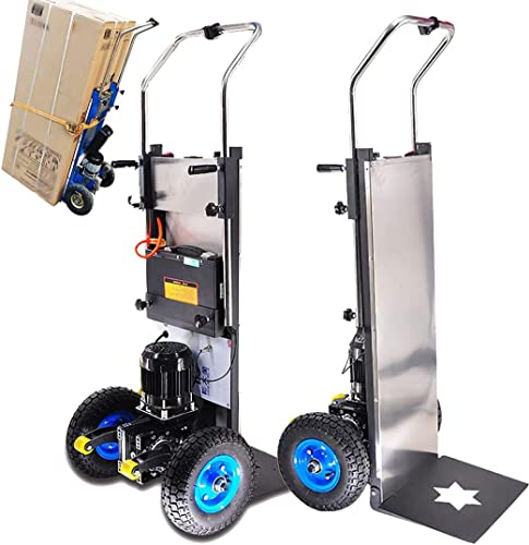 Carretilla De Mano Eléctrica, Carro Eléctrico Para Subir Escaleras, Carretilla Que Ahorra Mano De Obra Con Mango Telescópico, Batería Extraíble De 48 V/36 Ah, Carga De 400 Kg, Motor Sin Escobillas De