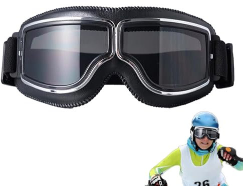 Motorradbrille, Vintage-Stil, Motorradbrille, Piloten-Stil, Scooter-Brillen, Outdoor-Sand- und Motocross-Brille zum Schutz der Augen vor Staub, Wind und Sonnenlicht