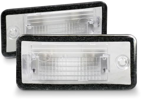 BESTPRICE 2x Kennzeichenleuchte hinten beidseitig, weiß, Halogen, Auto, Kennzeichenleuchte