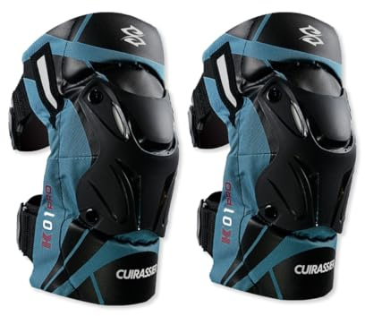 OLYSPM 2 Piezas de Rodilleras de Moto,Rodilleras Moto,Rodilleras MTB con Carcasa Resistente y Acolchado Suave,Rodilleras Motocross Ajustables para 40 a 90 KG