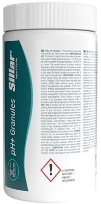 Sillar pH-Plus Granulat – Hebt den pH-Wert des Poolwassers | Für Pools, Whirlpools & Gartenpools – 1kg