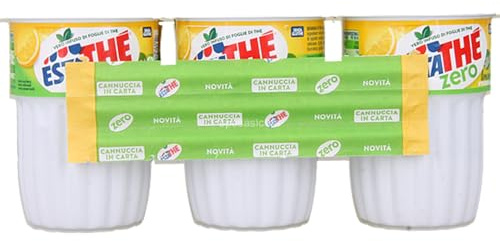 Estathé Zero Limone, Tè al Limone Senza Zucchero, Confezione da 72 Bicchieri, Formato Convenienza