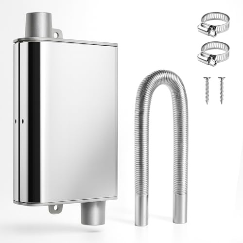 Abgasschlauch für Stromerzeuger - 60 cm Generator Schalldämpfer Stationär | Beheiztes Auspuffrohr mit Langem Auspuffrohr für stationäre Generatoren und Standheizungen