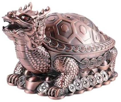 Bronzefarbener Vintage-Aschenbecher – winddichter Metall-Aschenbecher mit Deckel – handgeschnitzt, geeignet für drinnen und draußen, Geschenk für Männer und Vater (Bronze)