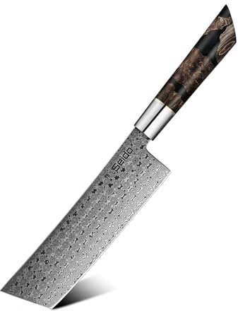 Seido Knives Shinko 7 Nakiri Knife – 110-Layer Damascus Japanese Vegetable Master
