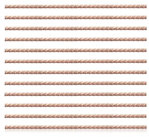 Lot de 12 moulures décoratives en bois perlé de 40 cm - Bandes de moulage mural 3D brutes pour bricolage, maison, meubles, armoire, mur, porte, miroir, étagère, commode, blé