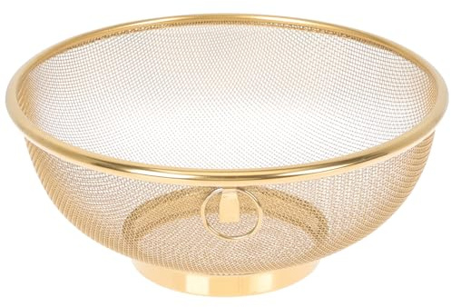 ABOOFAN Colador de Malla Fina de Acero Inoxidable Resistente y Duradero para Escurrir Arroz y Pasta Cocina Doméstica y Profesional Filtro Anti-oxidación para Fregadero y Lavado Seguro