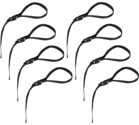 ifundom Lot de 8 Sangles de Poignée Réglables pour Bâtons de Randonnée, Dragonnes Noires Antidérapantes en Matériau Solide, Compatibles Cannes et Bâtons de Marche, pour Activités