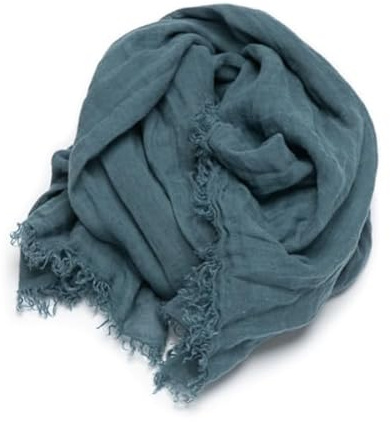 LinenMe - 100% Leinen Sommerschlal 100 x 200 cm Garza Fringe - Leichter Schal Herren Damen Unisex - Leinen Sommer Schal mit Fransen - Geeignet als Stola oder Leichter Überwurf - Pflegeleicht