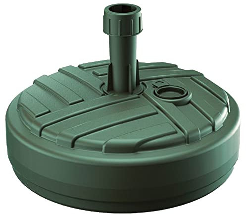 Base ombrello rotondo in polietilene con design a righe 39 x 39 x 13 cm in colore verde