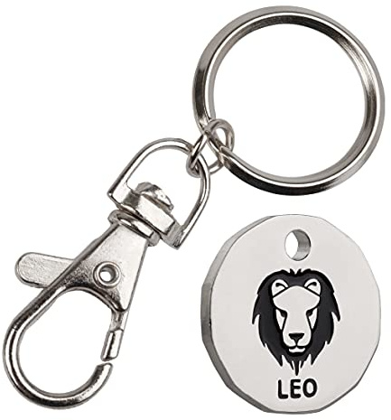 Harts New 12 sided Shape Zodiac £1 coin Trolley Tokens Keyrings Supermarket Locker 1