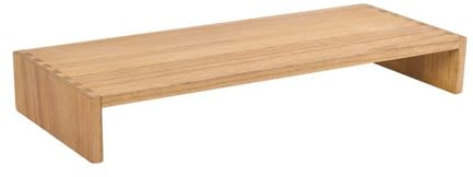 KIRIGEN Wooden Monitor Stand, 39 cm Desk Riser for Laptop, Natural