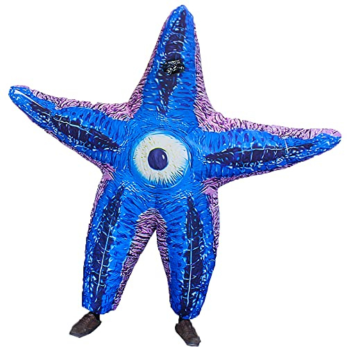 Rafalacy Aufblasbares Hai-Seestern-Kostüm für Erwachsene, aufblasbares Kostüm, lustiges Cosplay-Halloween-Kostüm