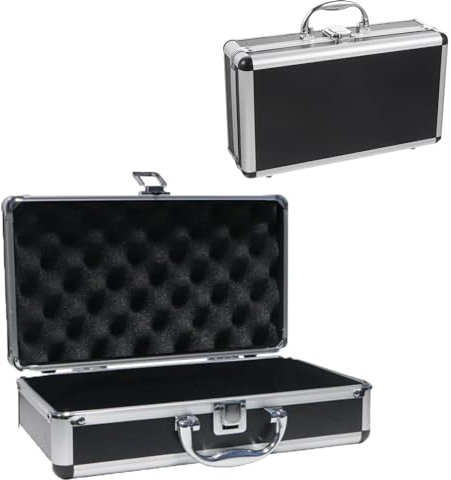 Vaguelly Lockable Aluminum Alloy Tool Case Large Capacity Portable Storage Box for Home Garage Hospital with Safety Clasp and Handle Organizer for Medicines and Instruments