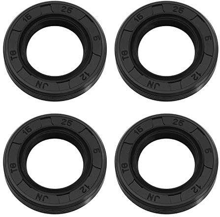 YINETTECH 4 Stück Gummikurbelöldichtungen Kompatibel mit Stihl 017 018 021 023 025 MS170 MS180 MS210 MS230 MS250 Kettensäge ID 15 mm/0,60 Zoll Außendurchmesser 25 mm/0,98 Zoll Dicke 5 mm/0,2 Zoll