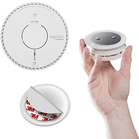 AngelEye - Détecteur de fumée NF autonomie et Garantie 10 Ans + 1 Support aimanté