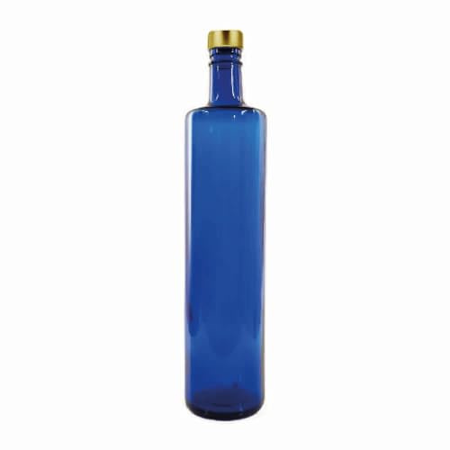 Pack 6PZ Bottiglie in vetro per acqua Classic 75cl. Blu con tappo Oro (6)