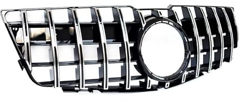MYVPRO Auto-Frontgrill X204-Kühlergrill, schwarz-Silberne Frontstoßstange und Diamantgrill für Mercedes GLK-Klasse 2012–2015 und GLK 63 für AMG Kühlergrill (Farbe : Panamericana -Silver)