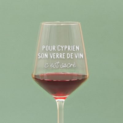 CADEAUX.COM - Verre à Vin Personnalisable avec Message - Idée Cadeau Original pour Maman, Papa - Fête des Pères