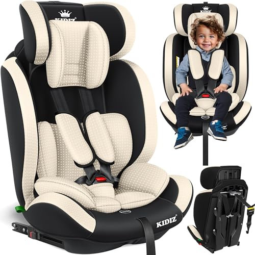 KIDIZ® Autokindersitz Triangle Premium Kindersitz Kinderautositz | Autositz Sitzschale | 9 kg - 36 kg 1-12 Jahre | Gruppe 1/2/3 | universal | zugelassen nach ECE R129/03 | mit Isofix