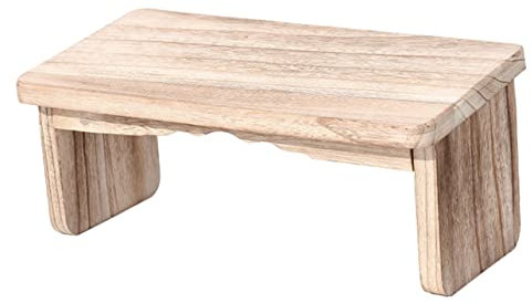 POPETPOP Meditationshocker Holz Klappbar Tragbar Kniemattenhocker Klein Natürlicher Holzstuhl Für Meditation Reisen Sitzhilfe rutschfest Faltbar