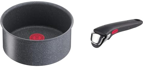 Lagostina Ingenio Mineralis Green Casseruola Fonda Ø 20 cm, Casseruola in Alluminio 100% Riciclato & Ingenio Induction Manico Rimovibile Resistente fino a 10 kg, Fissaggio Sicuro a 3 Punti