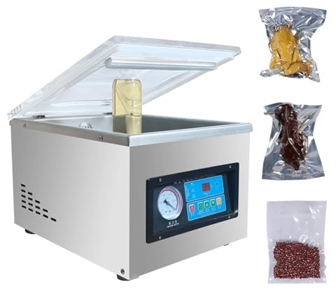 BDJSN Chamber Vacuum Sealer, 370W Commercial Food Vacuum Sealer Machine, Automatic Compression Sealing Packer for Fruits, Vegetables, Grains, Meats, Soups