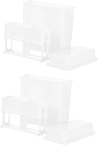 iplusmile 2 Sets Hochtransparentes Färbebottich Objektträger Aufbewahrungsgestell Objektträgerhalter Mikroskop Objektträgergestell Kunststoff Objektträger Färbegefäß Kunststoff Objektträger