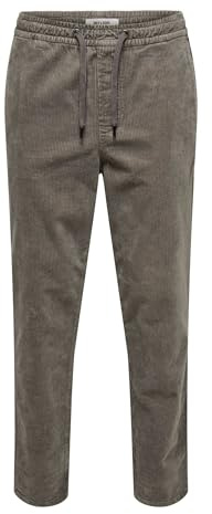 ONLY & SONS Onslinus 0185 - Pantaloni Tap Corduroy Noos, Falcon, XXL