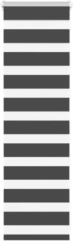 Homgoday Zebrarollo Doppelrollo Fensterrollo Sonnenschutzrollo Seitenzugrollo Zebrarollo für Fenster & Türen Wandmontage Sichtschutz Schwarz 45x100 cm Stoffbreite 40,9 cm Polyester