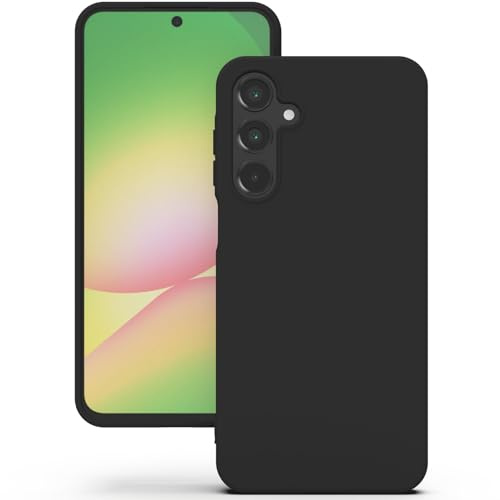 YATWIN för Samsung Galaxy A56 Skal, Premium Flytande Silikonfodral Mobilskal med Silkesmjuk Yta, Ultratunn, Stöttålig & Repighetsbeständig Skydd – Svart