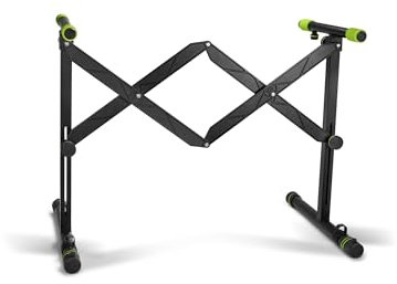 Gravity KS AKS 01 B - Faltbarer Keyboardständer mit Scherenmechanismus, Belastbarkeit bis 50 kg, schwarz