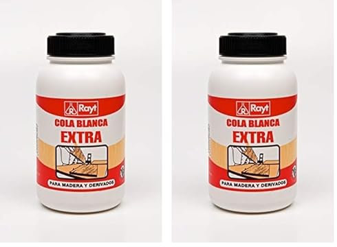 Rayt | Cola blanca extra rápida múltiples usos: madera, papel, cartón, cerámica y todo tipo de materiales porosos | 1kg | Ref. 296-09 (Paquete de 2)