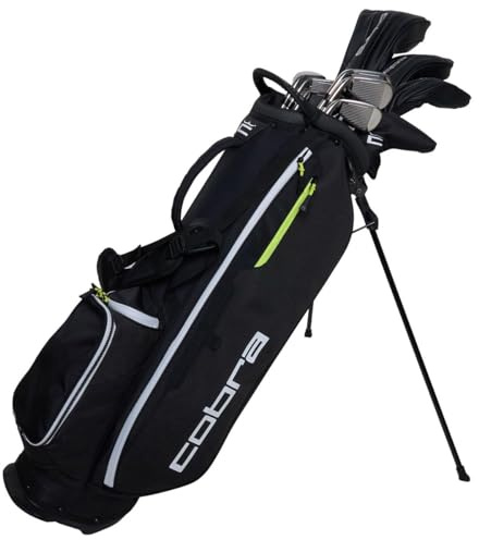 COBRA Fly XL Steel Golf Package Set - Complete Golf Set With Stand Bag - Driver - Fairway Wood - Hybrid - Iron Set - Putter