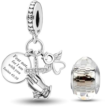 HappyStar Breloque en argent sterling 925 pour bracelets et colliers Pandora - Cadeau de fête des mères pour femme (avec une breloque intercalaire)