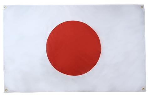 AZ FLAG Drapeau Japon 150x90 cm Drapeau Japonais Polyester Léger 4 Œillets