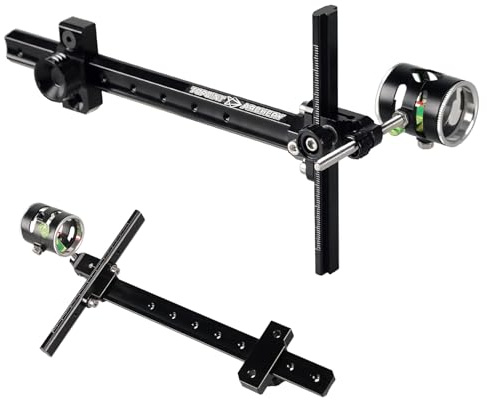 ZSHJGJR Bogenvisier für Compoundbogen Visier Scope mit Linse - 4X Vergrößerung Bogensport Sportvisier 8 Visiere Peep Sight Linse Blenden Links/Rechtshänder