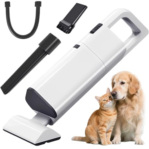 Peelanmall Aspirapolvere portatile senza fili con potenza di aspirazione 20000Pa, filtro HEPA, 5 accessori per peli di animali domestici, auto e casa