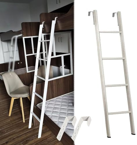 Scaletta Letto a Castello Scala Corta Regolabile Letto Castello, Scala Antiscivolo Letto Castello Camper Ganci Battistrada Largo, Gradino Salvaspazio Soppalco Dormitorio, Sostituzione(116cm/45)